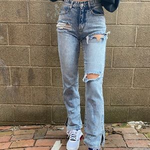 High waisted distress Nasty Gal Jeans